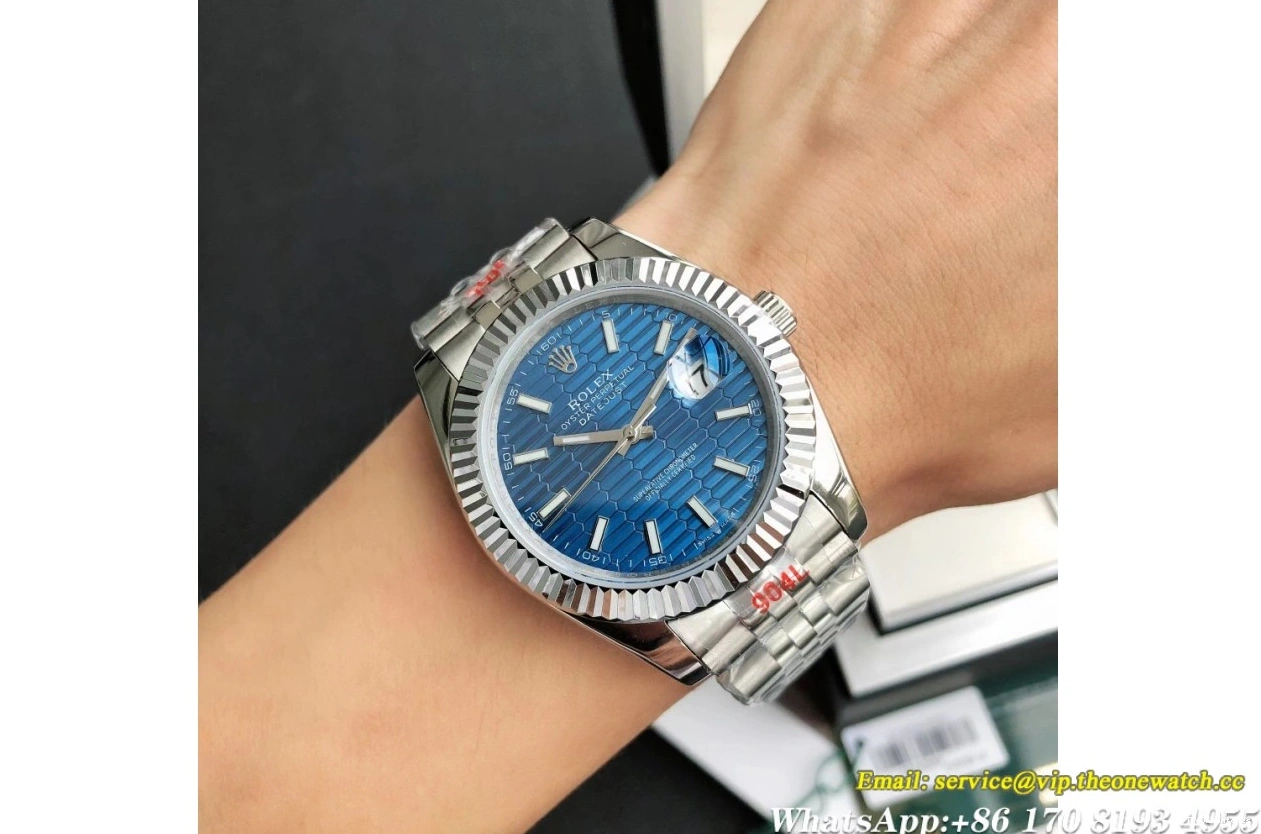 Blue Flt GDF Textured Datejust Jub 41mm MY8215 SS SS 126334 0226